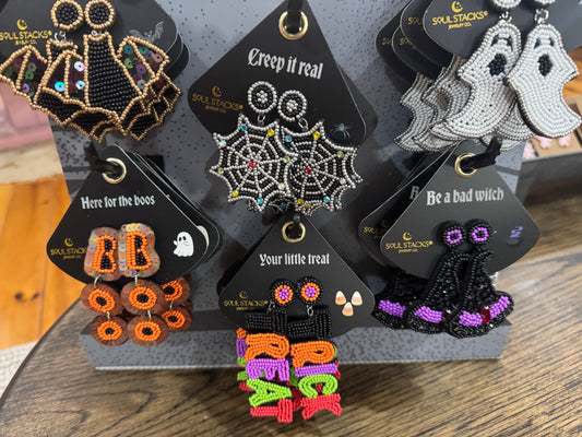 Beaded Halloween Earrings