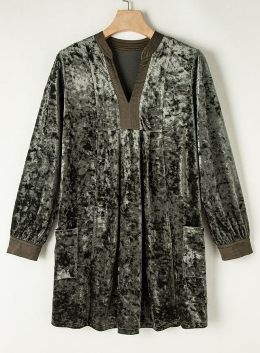 Green Velvet Holiday Dress