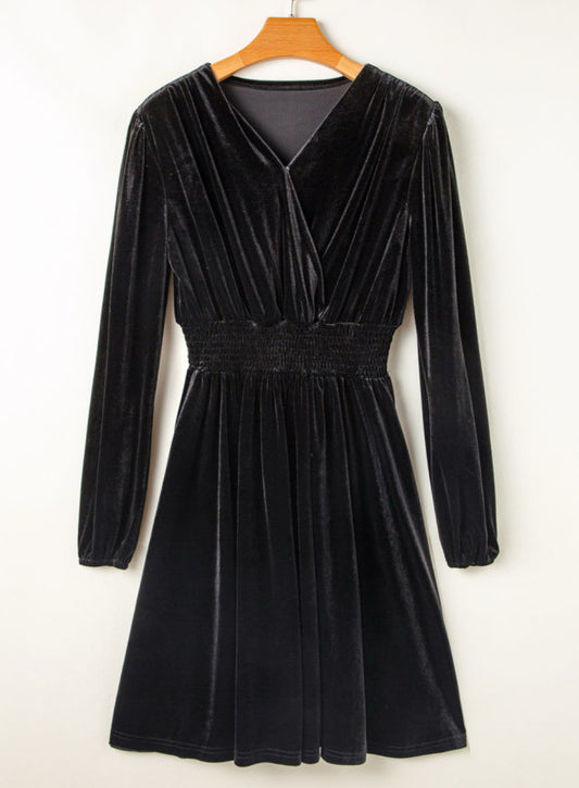 Black Velvet Holiday Dress