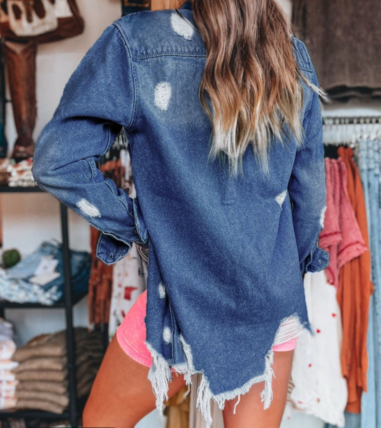 Distressed Denim Jacket