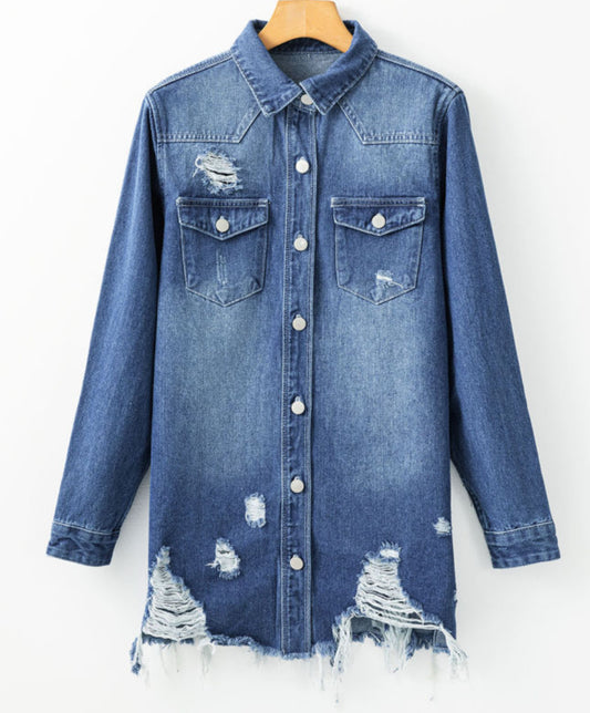 Distressed Denim Jacket