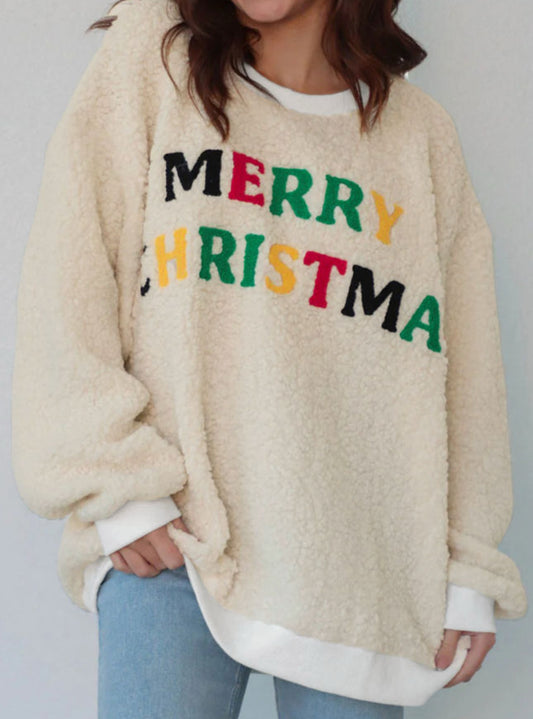 Sherpa Merry Christmas Sweatshirt