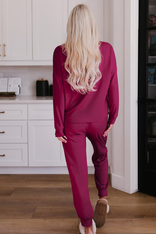 Magenta 2 pc Loungewear Set