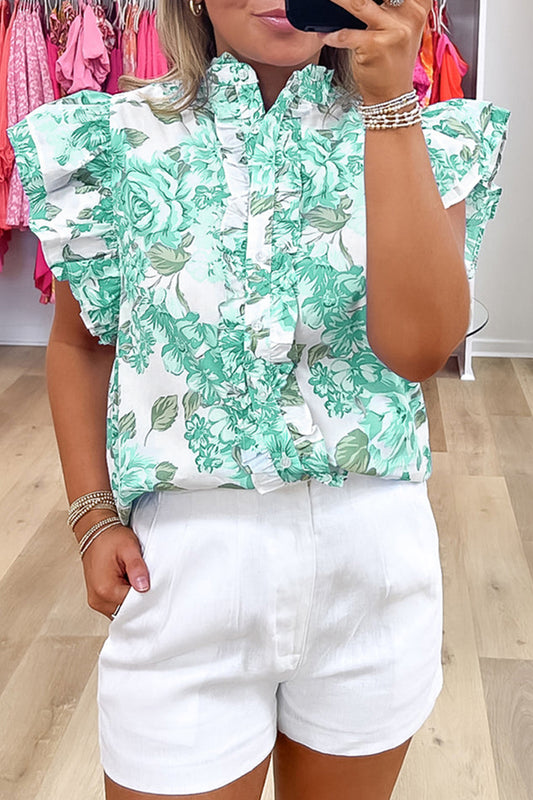 The Tiffany Floral Top (Green)