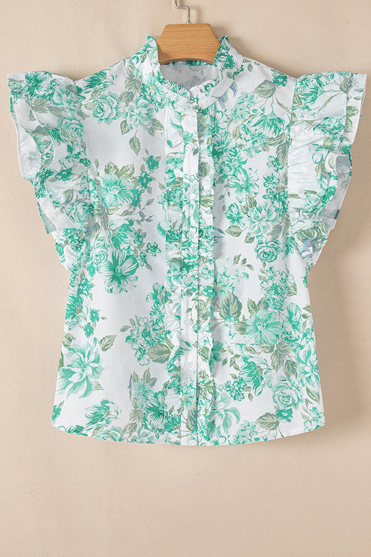 The Tiffany Floral Top (Green)