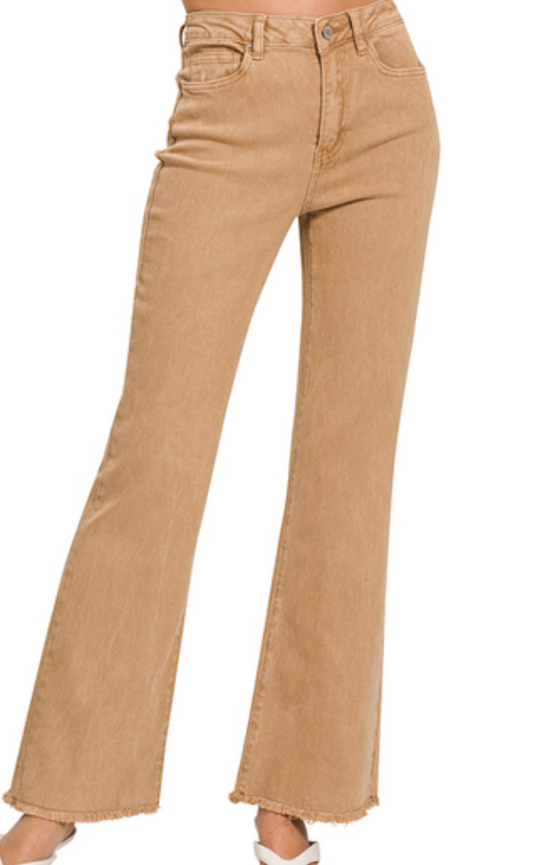 The Andie Frayed Hem Pants 31"