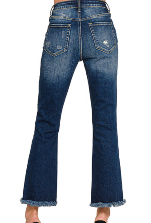 Perfect Stretch Frayed Hem Jeans