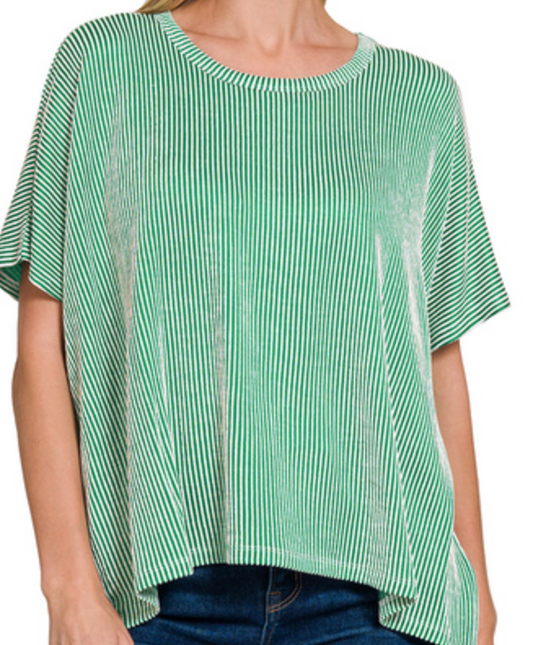 Oversized SS Ribbed Tee