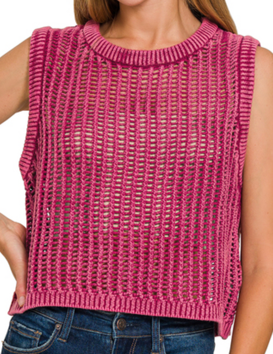 Fishnet Sweater Vest