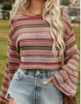 Cropped Bell Sleeve Sweater