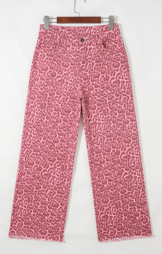 Pink Leopard Jeans