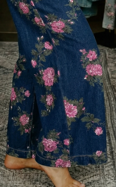 Floral Denin Overalls
