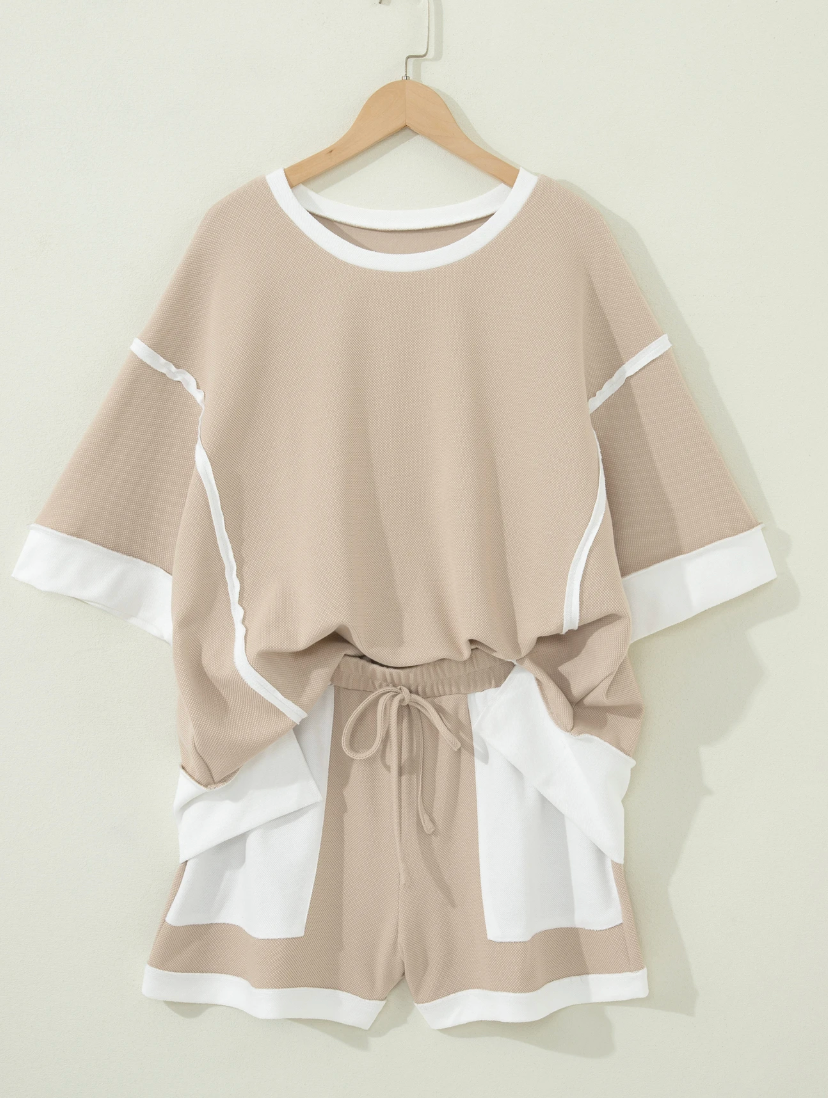 2 pc Sand Patchwork Set
