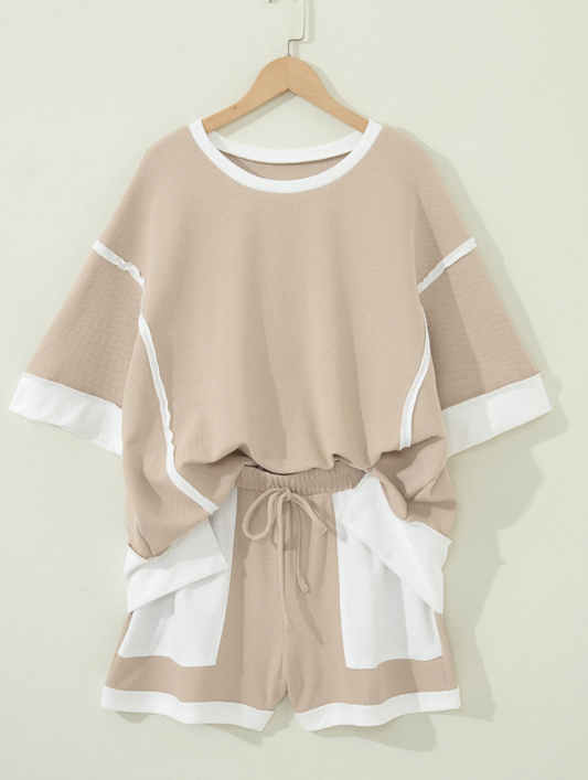 2 pc Sand Patchwork Set