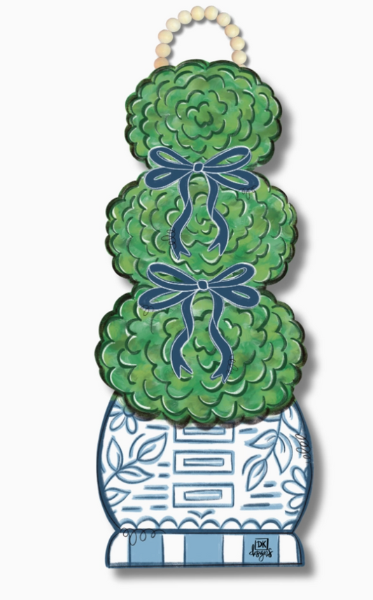 DK Blue Bow Door Hanger