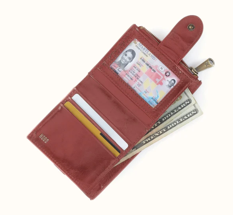 Hobo: The Dunn Mini Wallet-Rosewood