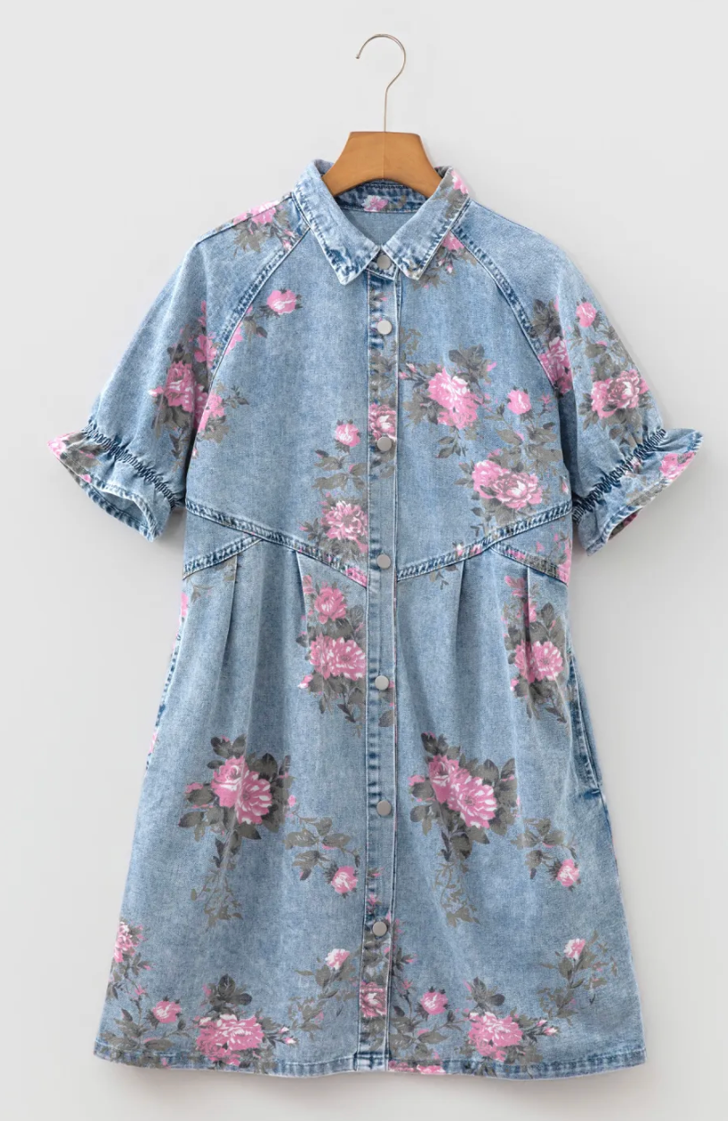 The Rose Denim Dress