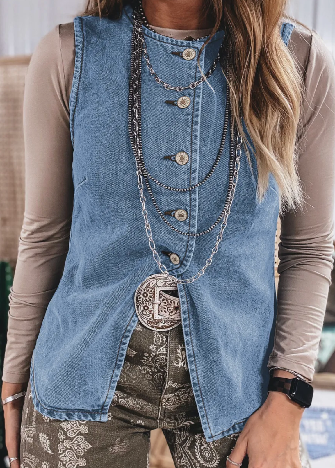 Western Denim Vest