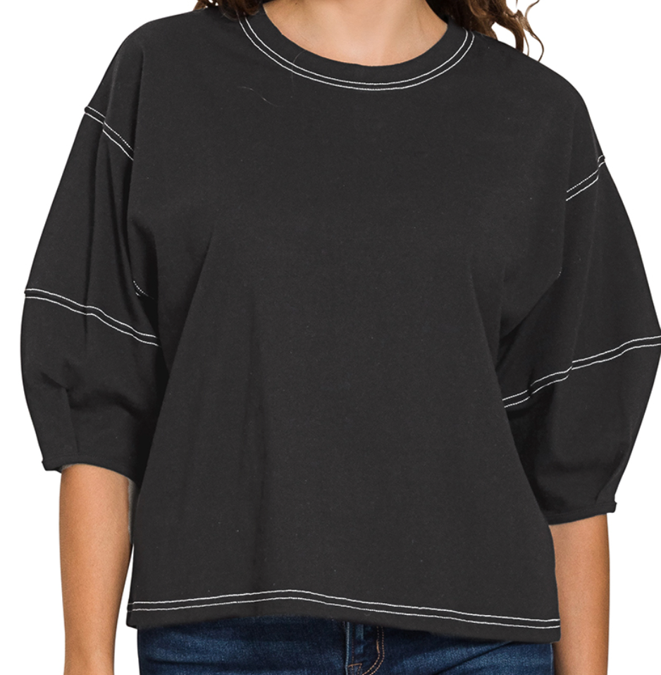 Fall Balloon Sleeve Top