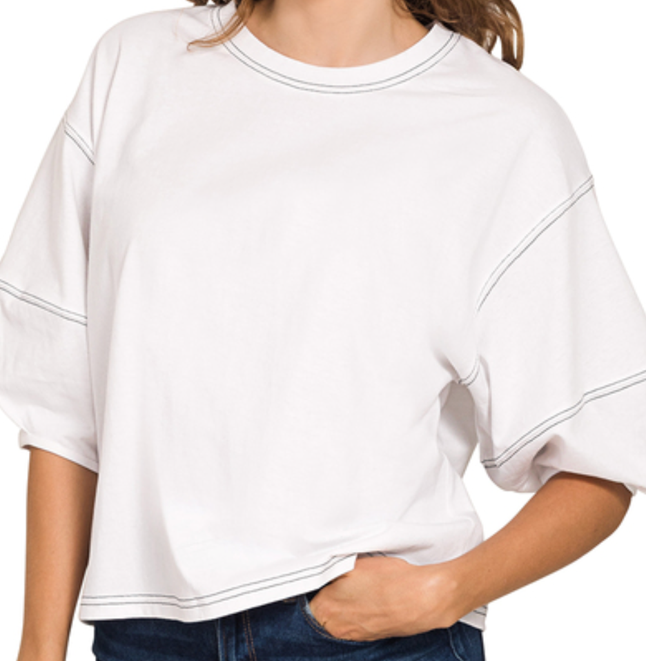 Fall Balloon Sleeve Top