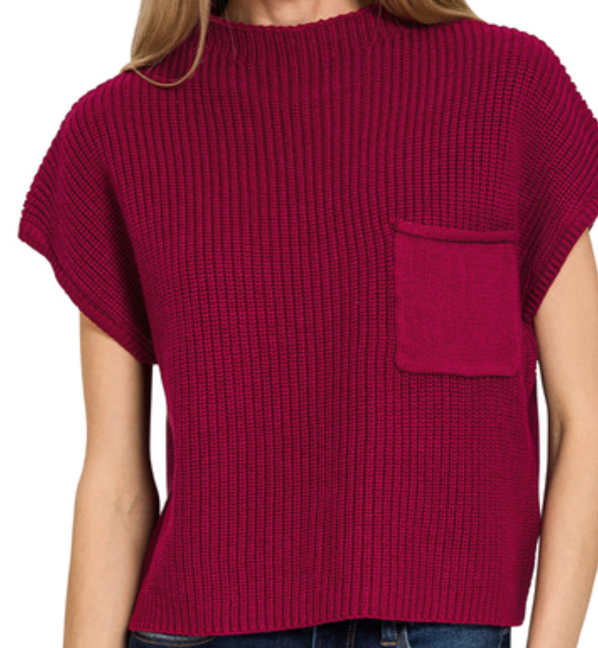 Ribbed SS Sweater
