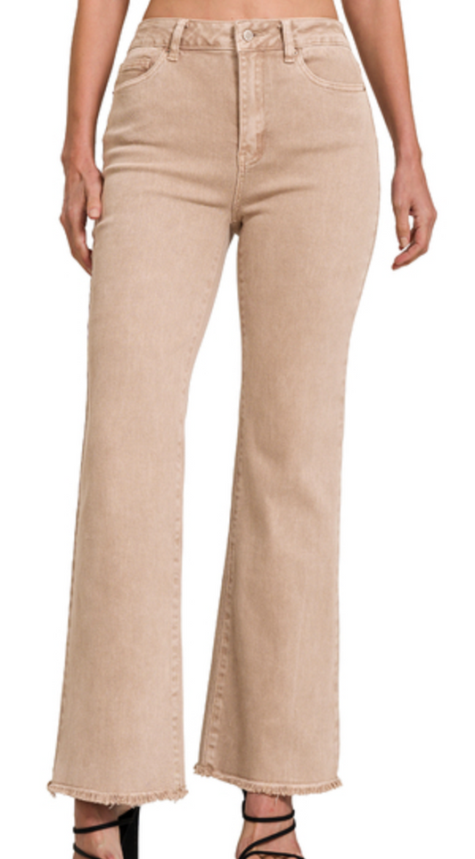 The Andie Frayed Hem Pants 31"