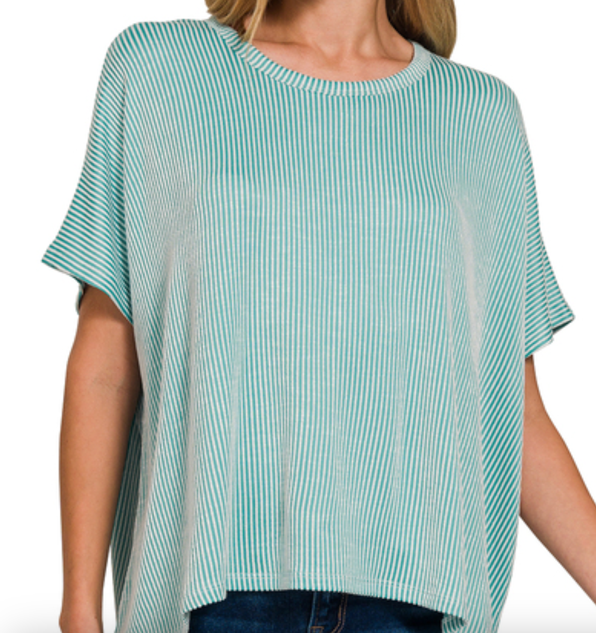 Oversized SS Ribbed Tee