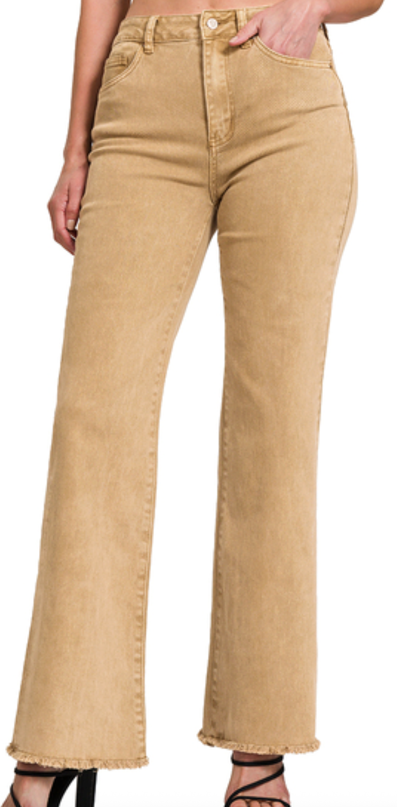 The Andie Frayed Hem Pants 31"