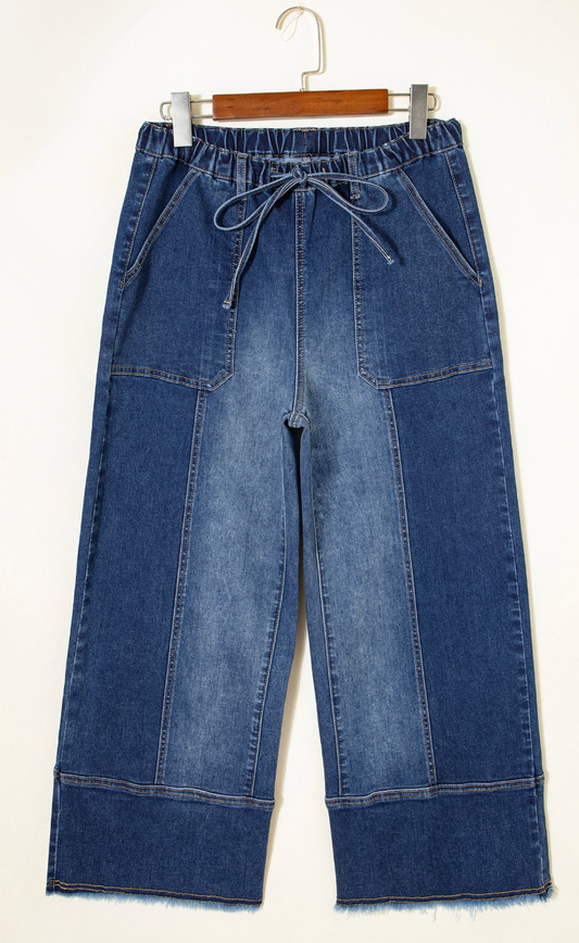 Wide Leg Jeans w/drawstring