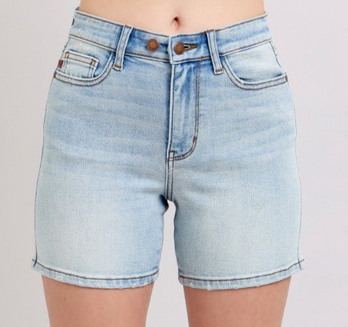 Judy Blue Light Wash Dad Shorts
