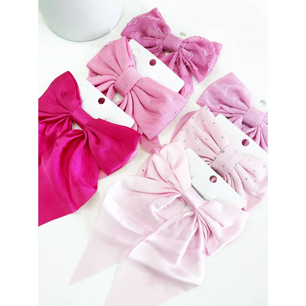 Valentines Bow Hair Clips