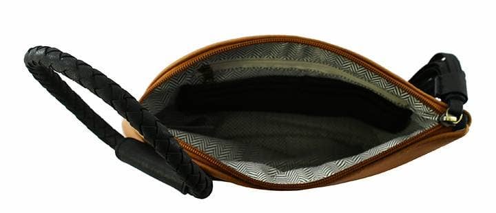 Faux Suede Tassel Wristlet