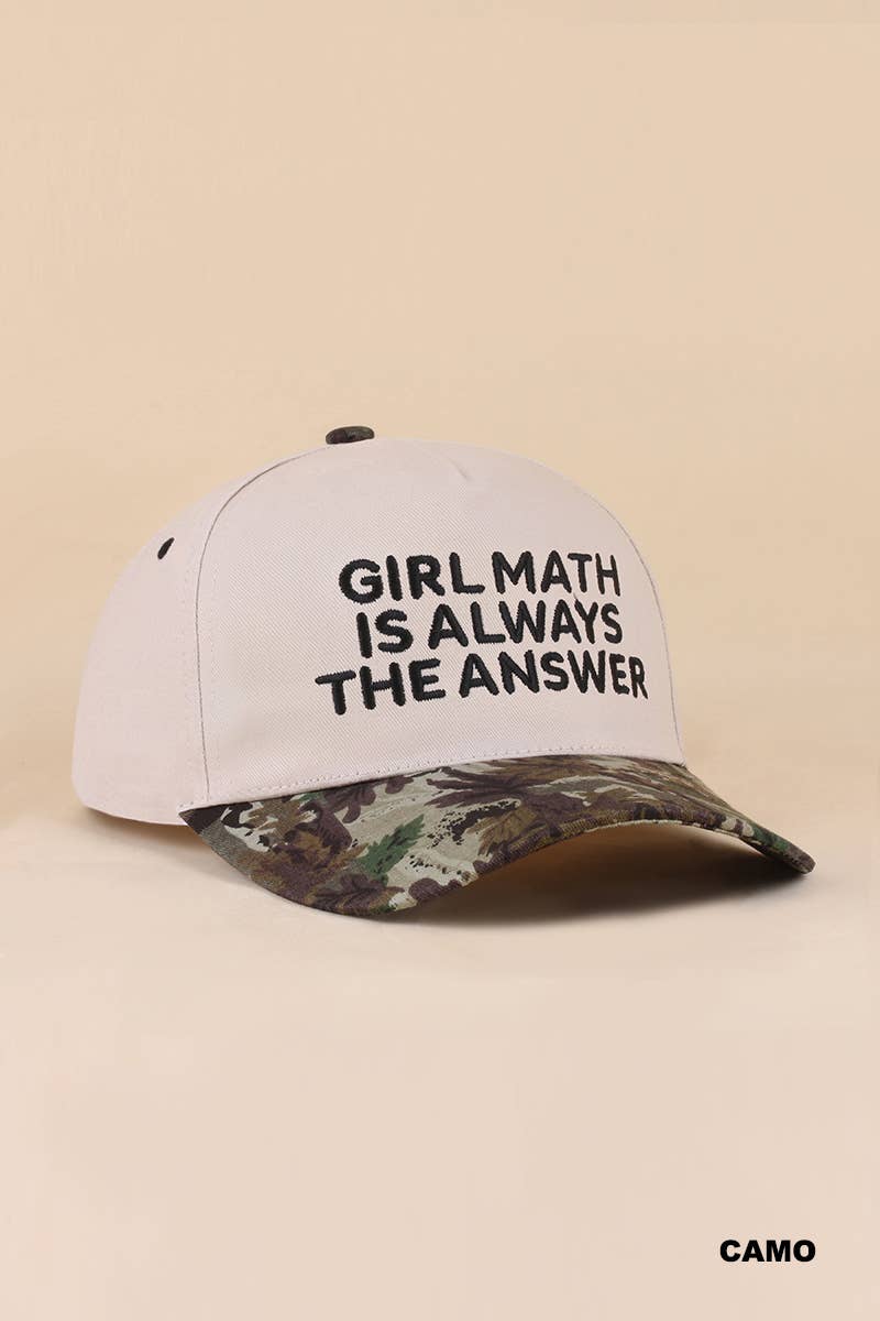 Girl Math Hat