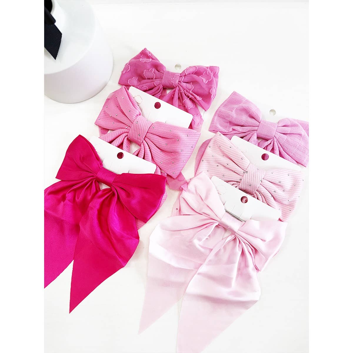 Valentines Bow Hair Clips