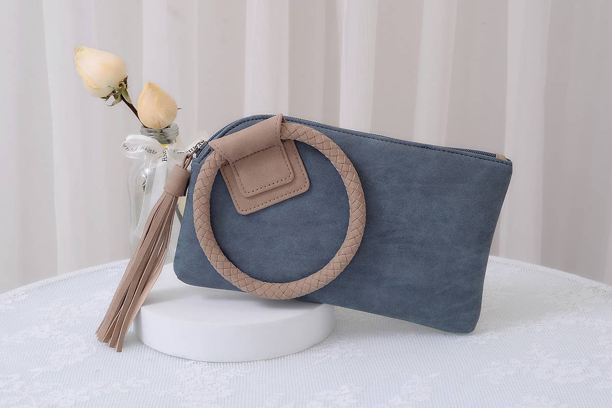 Two Toned Boho Wristlet