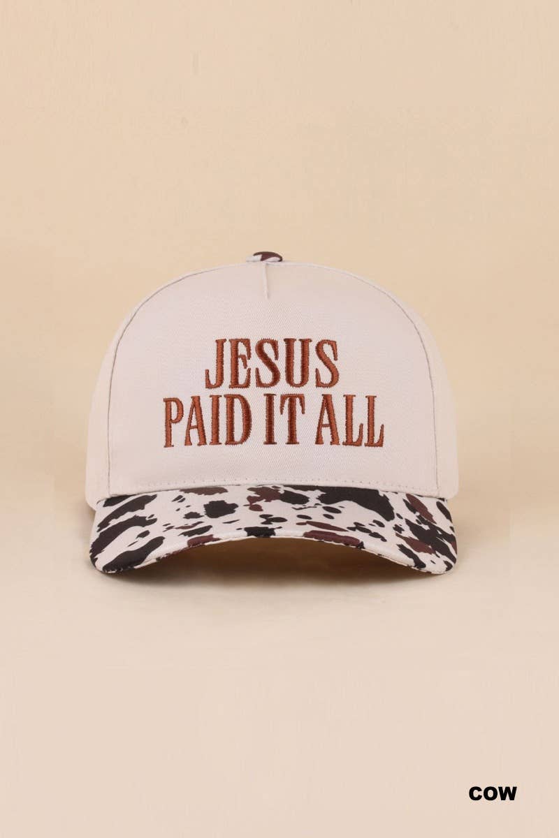 Jesus Paid It All Hat