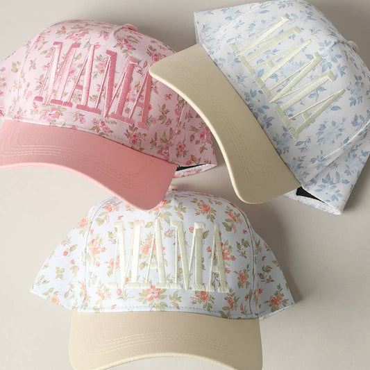 MAMA Floral Trucker Hat