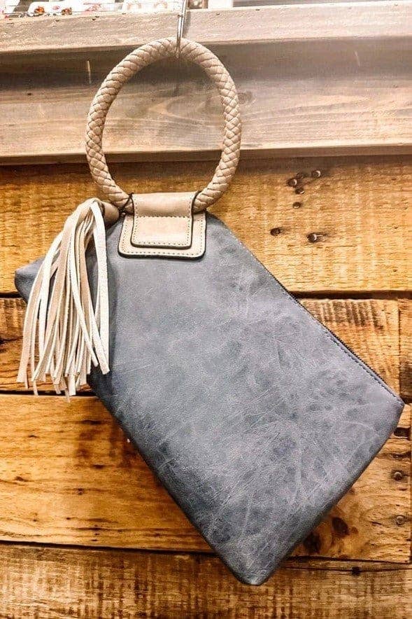 Two Toned Boho Wristlet