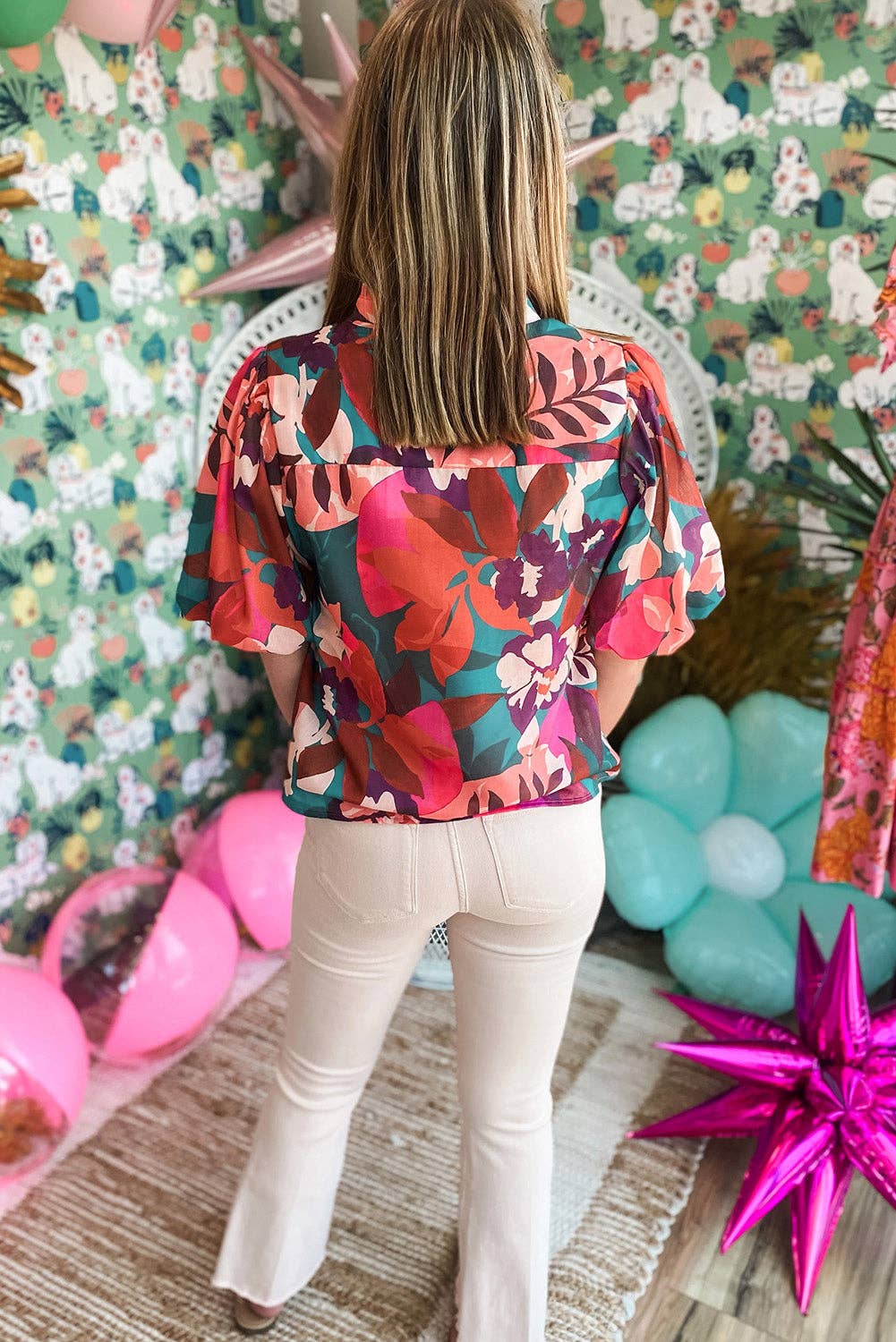 The Jeanne Floral  Blouse