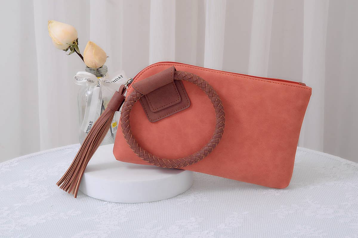 Two Toned Boho Wristlet