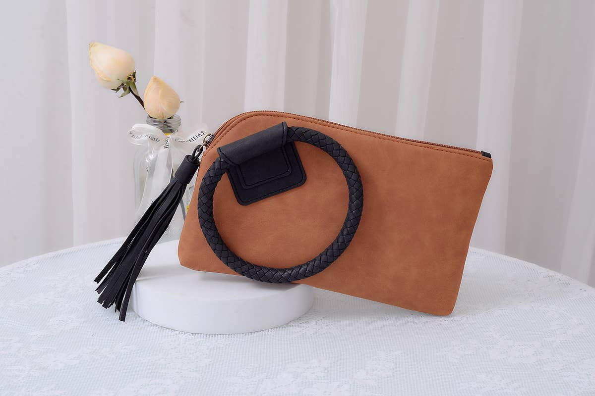 Two Toned Boho Wristlet