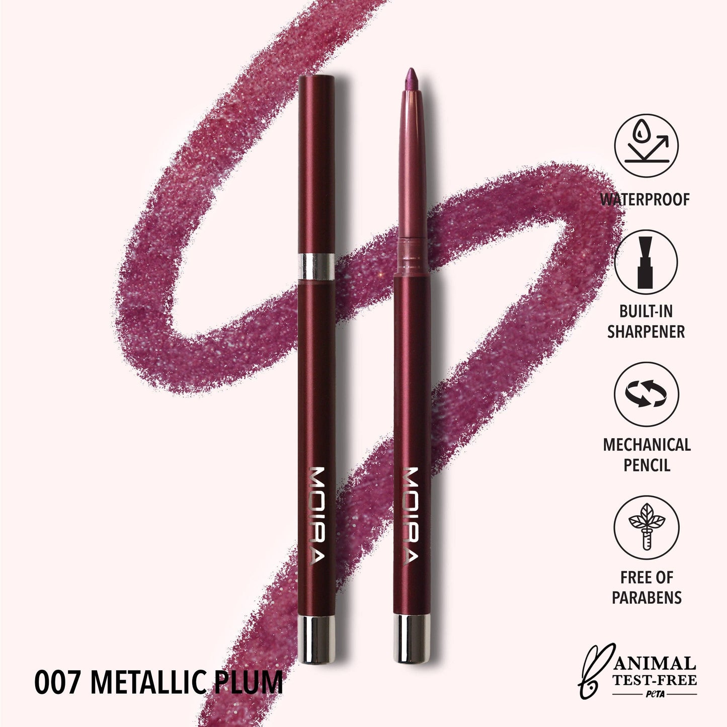 Moira Cosmetics - Statement Shimmer Liner (007, Metallic Plum)