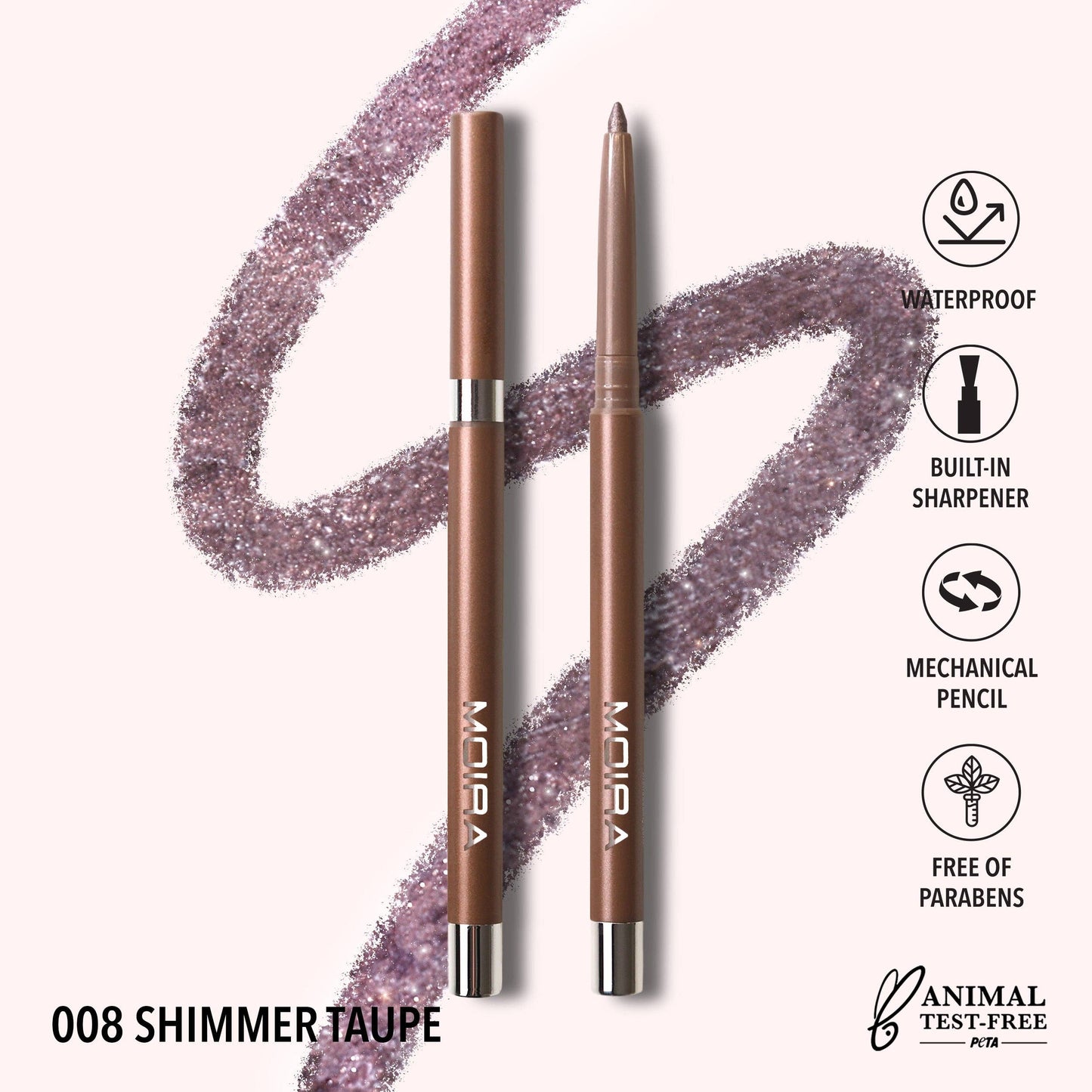 Moira Cosmetics - Statement Shimmer Liner (008, Shimmer Taupe)