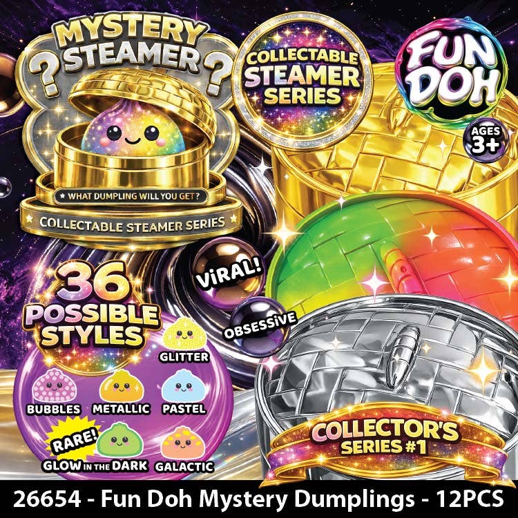 Novelty Brands - Fun Doh Mystery Dumpling Squishies - Ultra Rare Collection