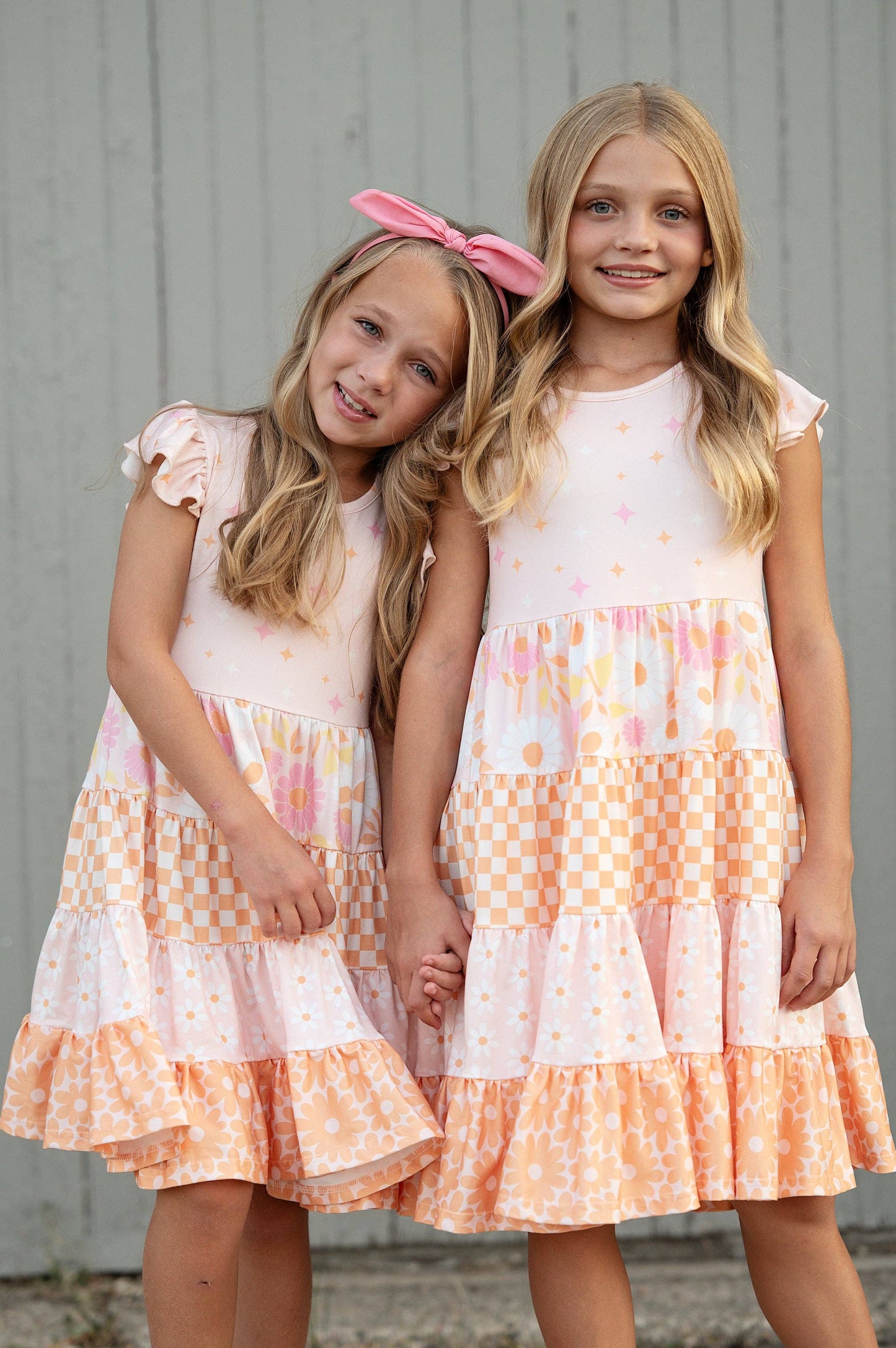 Pink & Tangerine Daisy Dress