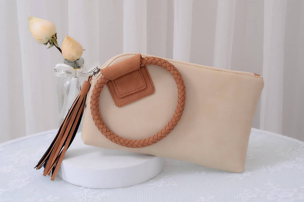 Two Toned Boho Wristlet