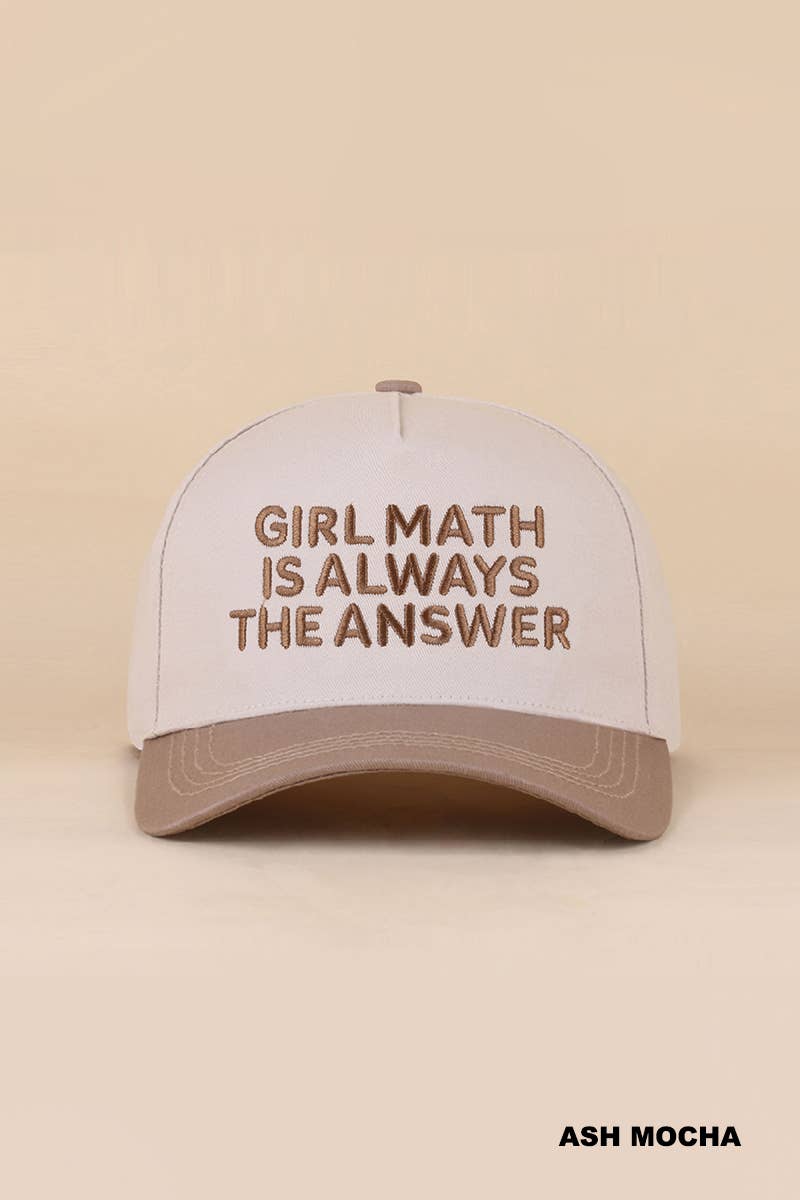 Girl Math Hat