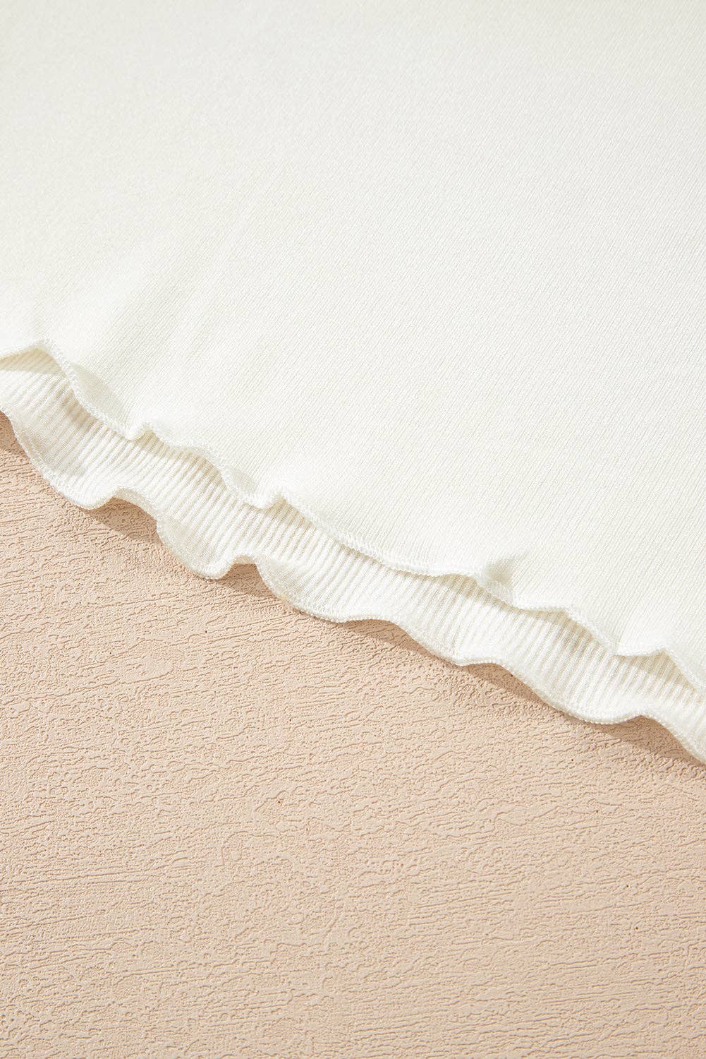 Lettuce Trim High Neck-White