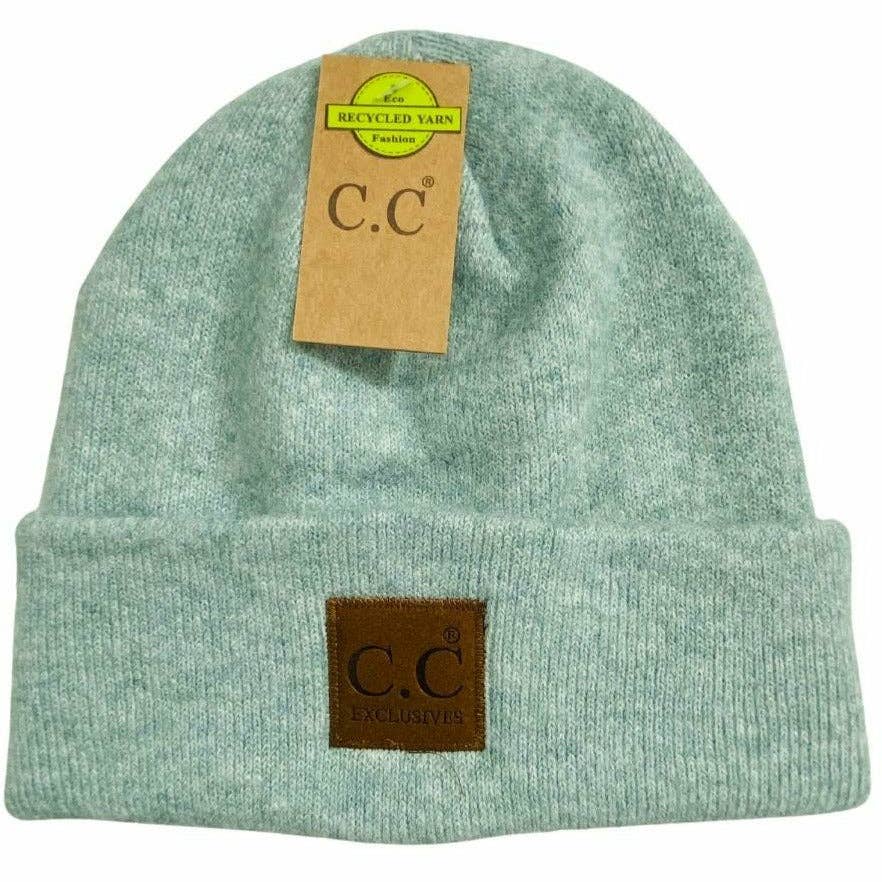 C.C Beanie w/Leather Patch