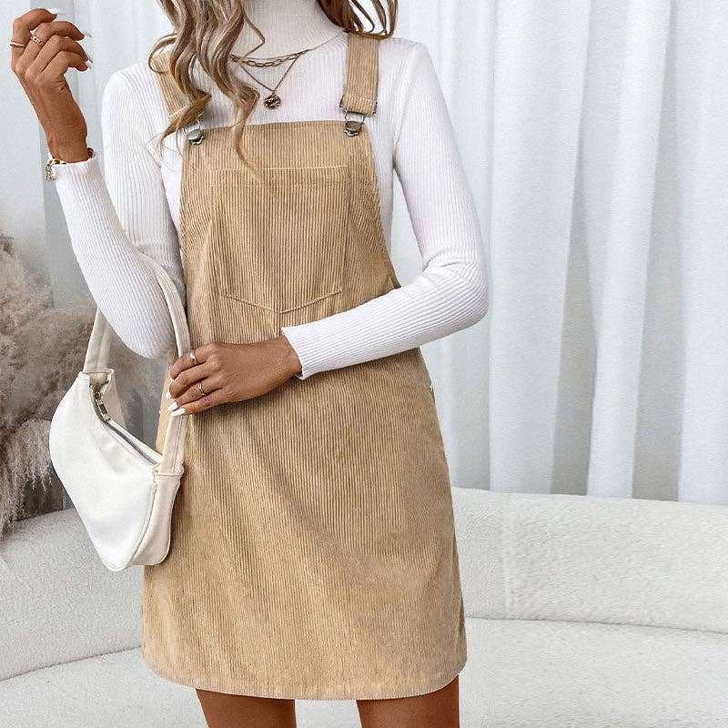 Cord Overall Dress